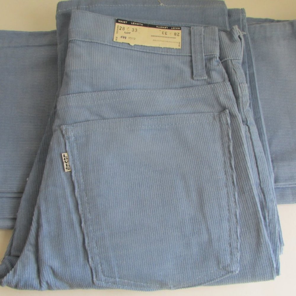 28x33 Pants Rare Period Clothing Vintage 1970s Levis Strauss Corduroy Pants NWT